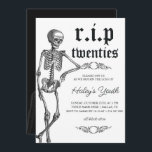 Skeleton RIP Twenties 20s Funny 30th Birthday Invitation<br><div class="desc">Get ready to celebrate in style with our Skeleton RIP Twenties 20s Funny 30th Birthday Invitation! This uniquely designed invitation combines an eerie yet funny theme, perfect for marking the transition from the wild twenties to the fabulous thirties. With a playful skeleton graphic and the cheeky phrase “r.i.p Twenties” this...</div>