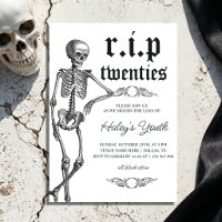 Skeleton RIP Twenties 20s Funny 30th Birthday
