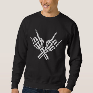 Skeleton Rock Hand Gesture Sweatshirt