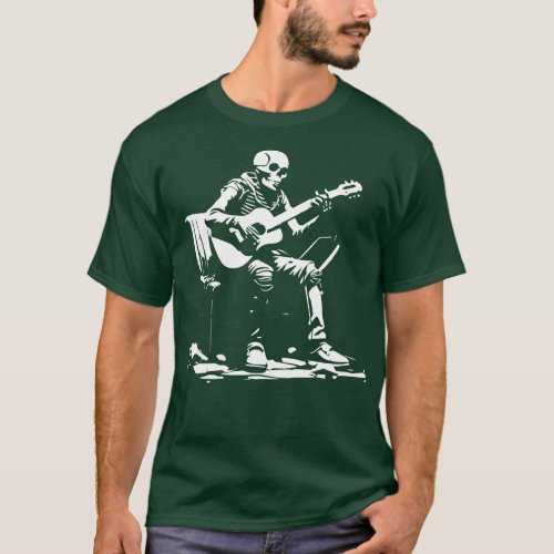 skeleton rock n roll T_Shirt