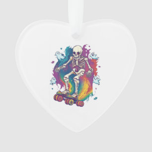 Skeleton Roller Skater Ornament