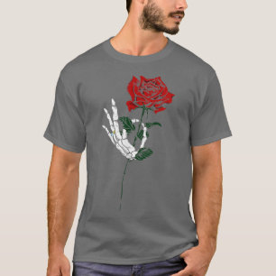 Skeleton Rose Bride Tattoo Design Tee