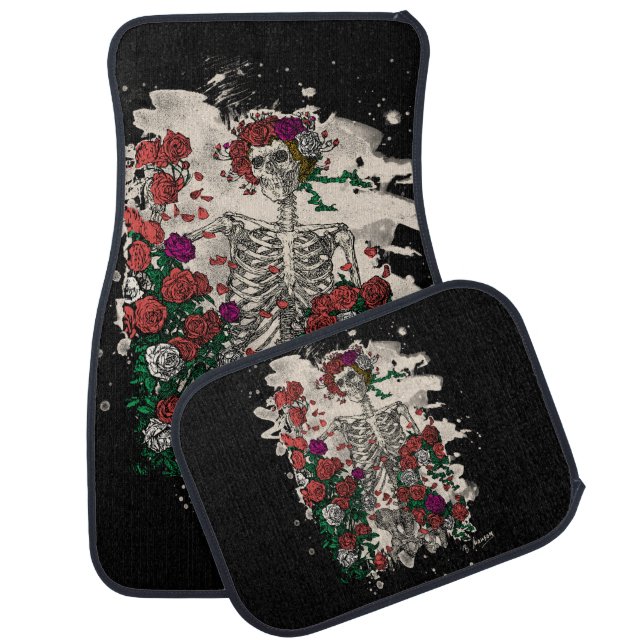 Skeleton & Roses – bleached Version Car Mat (Set)