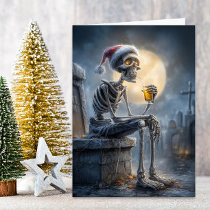 Skeleton Santa Holiday Card