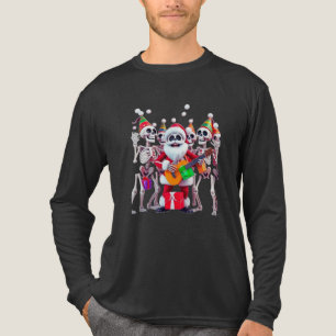 **Skeleton Santa Party – Funny 3D Christmas Skelet Tri-Blend Shirt