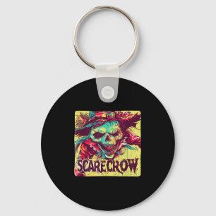 Skeleton Scarecrow Costume For Farmer And Hallowee Keychain