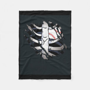 Skeleton Seoftll Heart Zombie Costume Tee Fleece Blanket