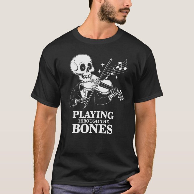 Skeleton Serenade T-Shirt (Front)