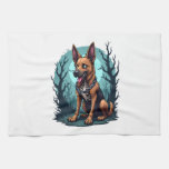 Skeleton Shepherd Dog Kitchen Towel