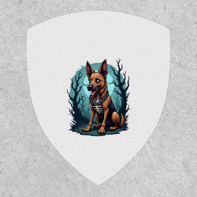 Skeleton Shepherd Dog Patch (Front)