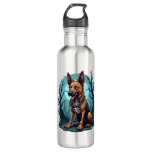 Skeleton Shepherd Dog Stainless Steel Water Bottle