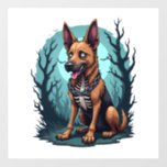 Skeleton Shepherd Dog Wall Decal