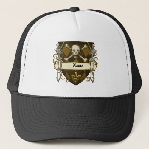 Skeleton Shield custom name hat