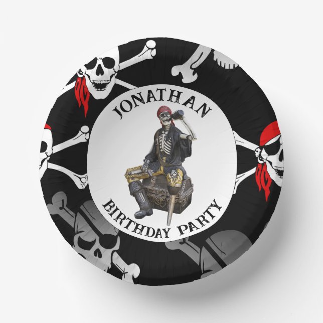 Skeleton Ship theme  Paper Bowls (Front)