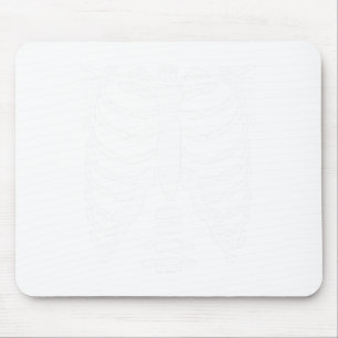 Skeleton Shirt Halloween Costume Rib Cage Anatomy Mouse Pad