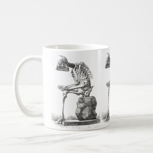 Skeleton Sitting Anatomy Illustraiton Coffee Mug