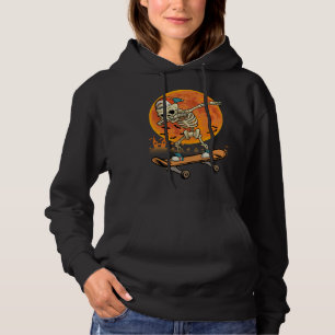 Skeleton Skateboard Dabbing Halloween Costume Gif Hoodie