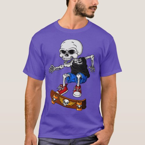 Skeleton Skateboard Rider T_Shirt