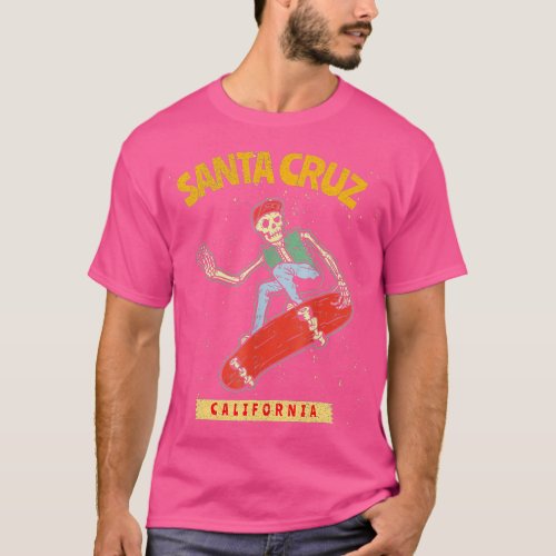 Skeleton Skateboard Skateboarding Santa Cruz Calif T_Shirt