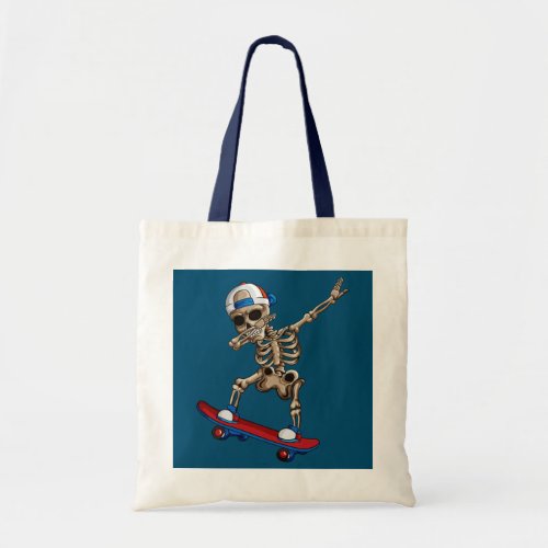 Skeleton Skateboard Skateboarding Skatefan Skater Tote Bag