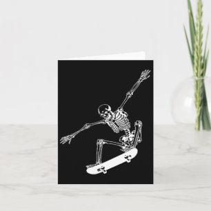 Skeleton Skateboard Skull Halloween Skateboarding Card