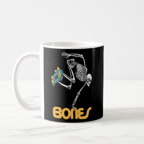 Skeleton Skateboarding Halloween Bones Coffee Mug