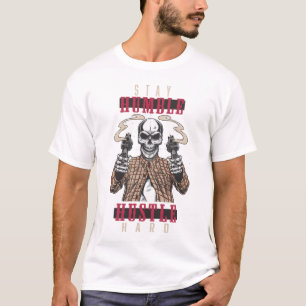 Skeleton Skateboarding T-Shirt Skate Street Art