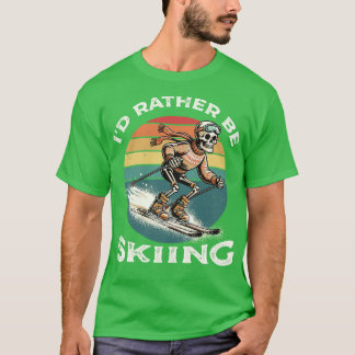 Skeleton Skiing 1 T-Shirt