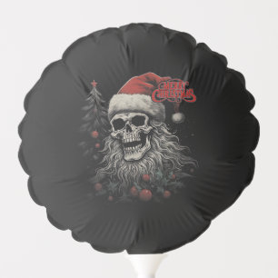 Skeleton Skull Funny Merry Christmas Santa Matchin Balloon
