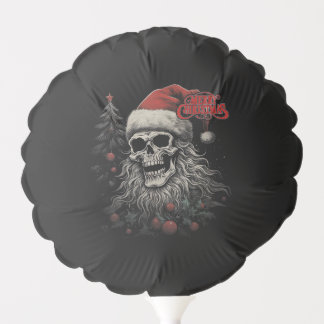Skeleton Skull Funny Merry Christmas Santa Matchin Balloon