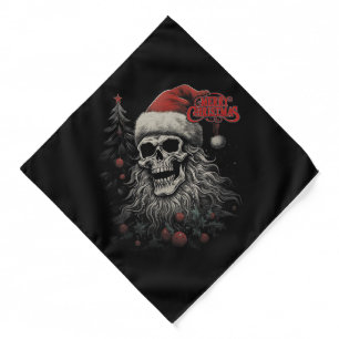 Skeleton Skull Funny Merry Christmas Santa Matchin Bandana