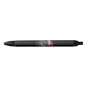 Skeleton Skull Funny Merry Christmas Santa Matchin Pen