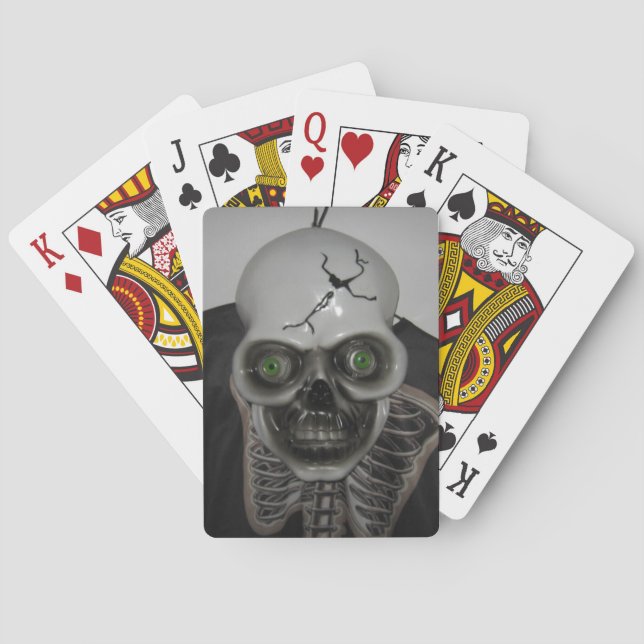 Skeleton Skull Halloween Poker Cards (Back)