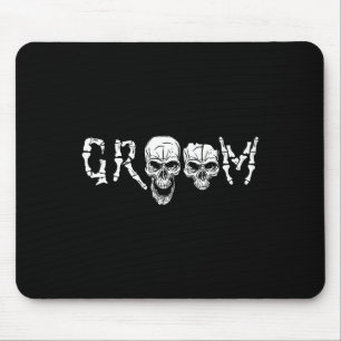 - Skeleton Skull Halloween Wedding Bachelor  Mouse Pad