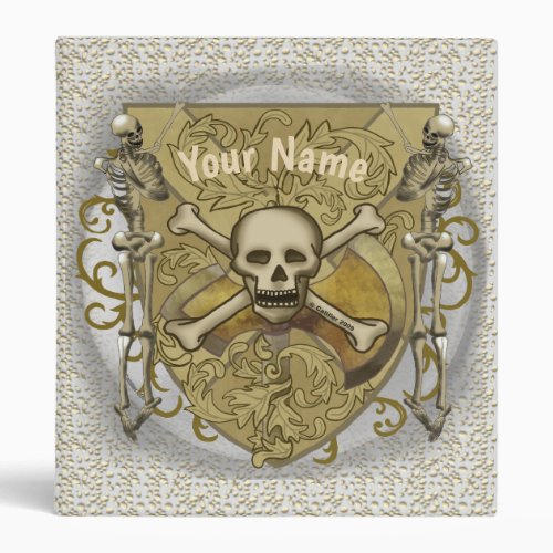 Skeleton Skull Shield binder