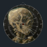 Skeleton Skull with Burning Cigarette by Van Gogh Dart Board<br><div class="desc">One of Van Gogh's coolest works now on a dart board!  Perfect for the man room!</div>