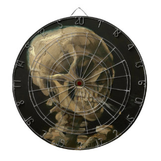 Skeleton Skull with Burning Cigarette by Van Gogh Dart Board