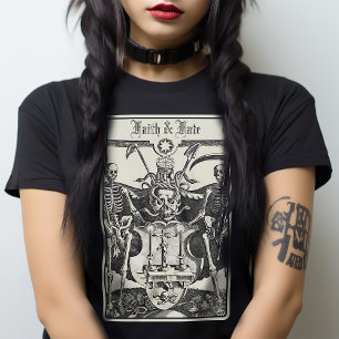 Skeleton Skulls Macabre Victorian Gothic T-Shirt