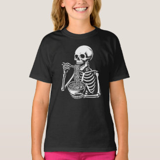 Skeleton Slurping Noodles T-Shirt