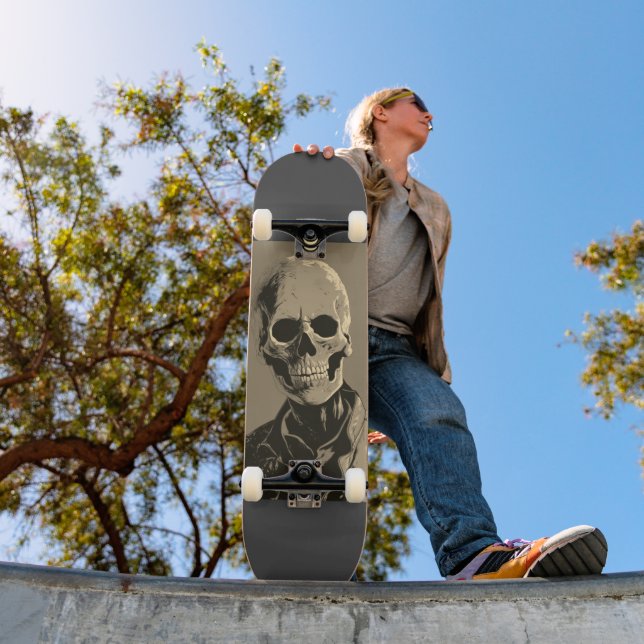 SKELETON smiling Skateboard Deck (Outdoor 1)