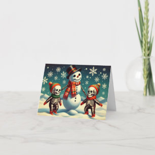 Skeleton Snow-play Card