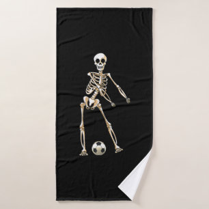 Skeleton Soccer Halloween Flossing Dance Cosplay Bath Towel