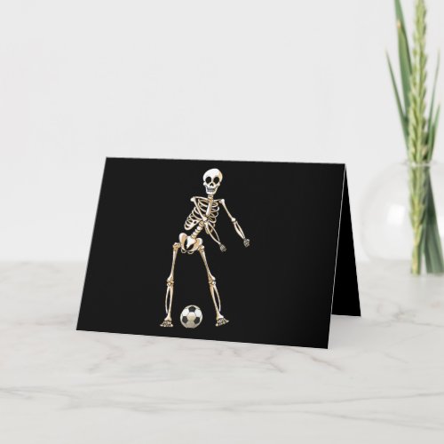 Skeleton Soccer Halloween Flossing Dance Cosplay Card