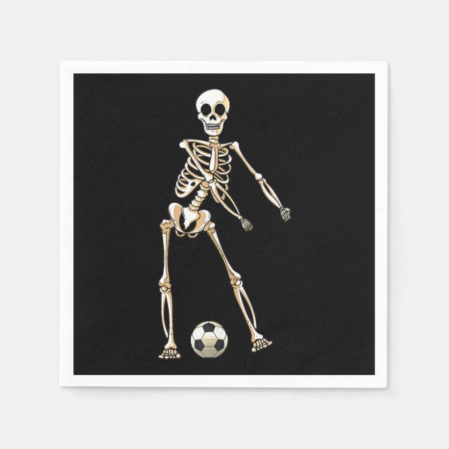 Skeleton Soccer Halloween Flossing Dance Cosplay Napkins (Front)