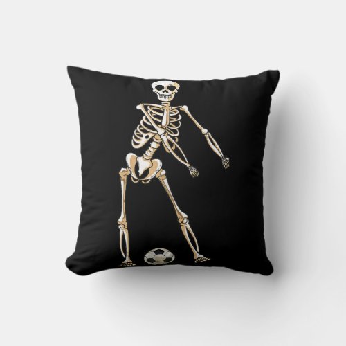 Skeleton Soccer Halloween Flossing Dance Cosplay Throw Pillow