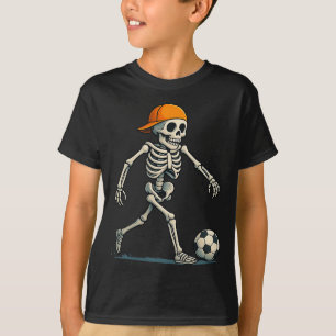 Skeleton Soccer Halloween Lazy Costume Funny Men B T-Shirt