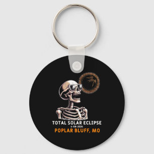 Skeleton Solar Eclipse Poplar Bluff Keychain