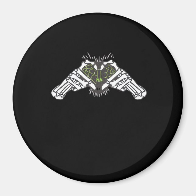 Skeleton Spider Heart Retro Classic Style Magnet (Front)