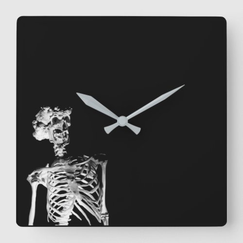 Skeleton Square Wall Clock