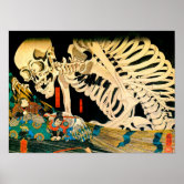 Kuniyoshi Skeleton Poster | Zazzle